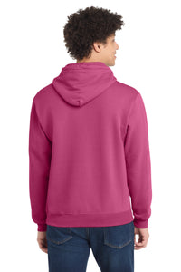 Port & Co Core Fleece Pullover Hooded Sweatshirt - Sangria Back
