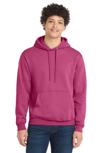 Port & Co Core Fleece Pullover Hooded Sweatshirt - Sangria
