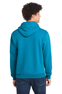 Port & Co Core Fleece Pullover Hooded Sweatshirt - Sapphire Back
