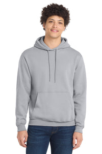 Port & Co Core Fleece Pullover Hooded Sweatshirt - Silver