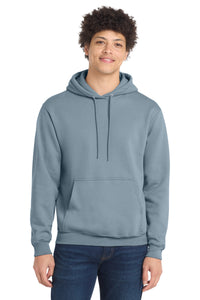 Port & Co Core Fleece Pullover Hooded Sweatshirt - Stonewashed Blue