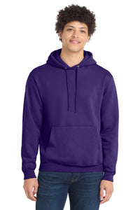 Port & Co Core Fleece Pullover Hooded Sweatshirt - Team Purple