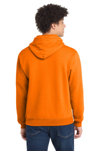Port & Co Core Fleece Pullover Hooded Sweatshirt - Tennessee Orange Back