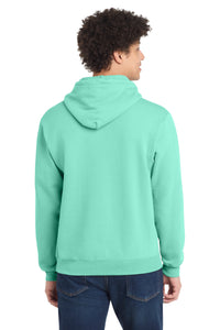 Port & Co Core Fleece Pullover Hooded Sweatshirt - True Celadon Back