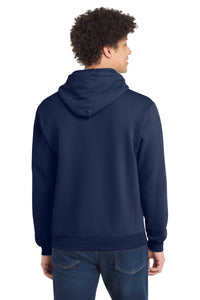 Port & Co Core Fleece Pullover Hooded Sweatshirt - True Navy Back