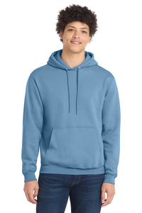 Port & Co Core Fleece Pullover Hooded Sweatshirt - Tundra Blue