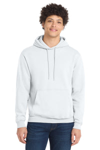 Port & Co Core Fleece Pullover Hooded Sweatshirt - White