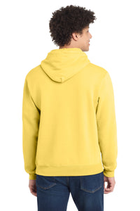 Port & Co Core Fleece Pullover Hooded Sweatshirt - Yellow Back