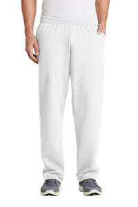 Port & Co Core Fleece Sweatpant with Pockets - White