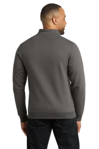 Port & Co Core Fleece 1/4-Zip Pullover Sweatshirt PC78Q - Charcoal Back