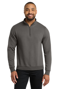 Port & Co Core Fleece 1/4-Zip Pullover Sweatshirt PC78Q - Charcoal