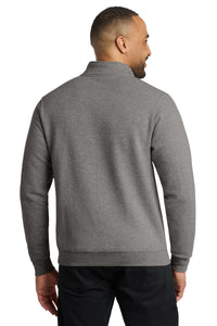 Port & Co Core Fleece 1/4-Zip Pullover Sweatshirt PC78Q - Graphite Heather Back
