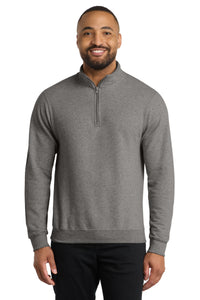 Port & Co Core Fleece 1/4-Zip Pullover Sweatshirt PC78Q - Graphite Heather
