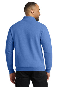 Port & Co Core Fleece 1/4-Zip Pullover Sweatshirt PC78Q - Heather Royal Back