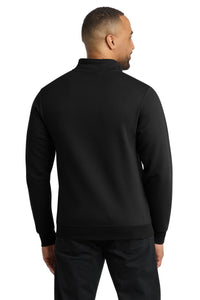 Port & Co Core Fleece 1/4-Zip Pullover Sweatshirt PC78Q - Jet Black Back