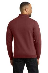 Port & Co Core Fleece 1/4-Zip Pullover Sweatshirt PC78Q - Maroon Back