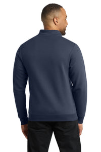 Port & Co Core Fleece 1/4-Zip Pullover Sweatshirt PC78Q - Navy Back