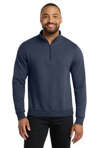 Port & Co Core Fleece 1/4-Zip Pullover Sweatshirt PC78Q - Navy