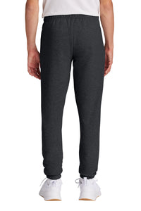 Port & Co Core Fleece Sweatpant PC78SP - Dark Heather Grey Back
