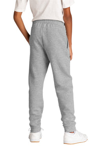 Port & Co Youth Core Fleece Jogger - Athletic Heather Back