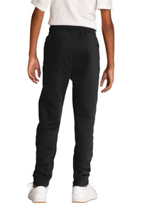 Port & Co Youth Core Fleece Jogger - Jet Black Back