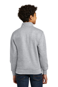 Port & Co Youth Core Fleece 1/4-Zip Pullover Sweatshirt PC78YQ - Athletic Heather Back