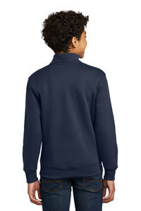 Port & Co Youth Core Fleece 1/4-Zip Pullover Sweatshirt PC78YQ - Navy Back