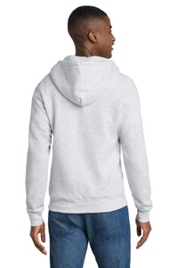 Port & Co Core Fleece Full-Zip Hooded Sweatshirt - Ash Back