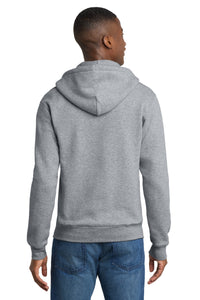 Port & Co Core Fleece Full-Zip Hooded Sweatshirt - Athletic Heather Back