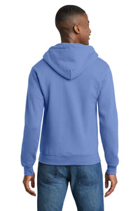 Port & Co Core Fleece Full-Zip Hooded Sweatshirt - Carolina Blue Back