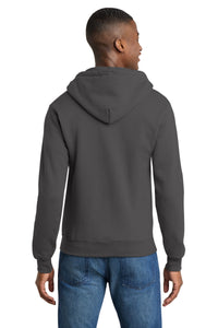 Port & Co Core Fleece Full-Zip Hooded Sweatshirt - Charcoal Back