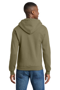 Port & Co Core Fleece Full-Zip Hooded Sweatshirt - Coyote Brown Back
