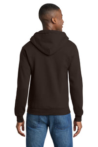 Port & Co Core Fleece Full-Zip Hooded Sweatshirt - Dark Chocolate Brown Back