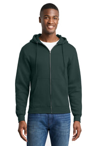Port & Co Core Fleece Full-Zip Hooded Sweatshirt - Dark Green