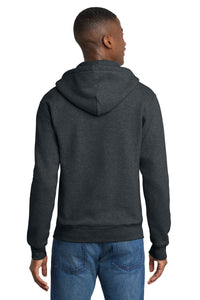 Port & Co Core Fleece Full-Zip Hooded Sweatshirt - Dark Heather Grey Back