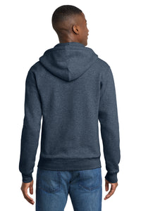 Port & Co Core Fleece Full-Zip Hooded Sweatshirt - Heather Navy Back