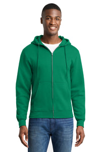 Port & Co Core Fleece Full-Zip Hooded Sweatshirt - Kelly