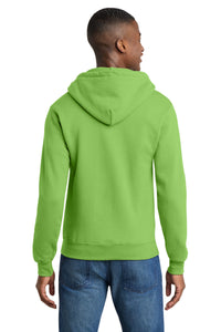 Port & Co Core Fleece Full-Zip Hooded Sweatshirt - Lime Back
