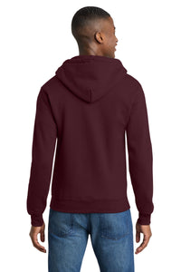 Port & Co Core Fleece Full-Zip Hooded Sweatshirt - Maroon Back