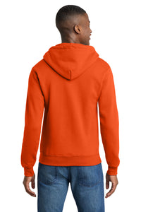 Port & Co Core Fleece Full-Zip Hooded Sweatshirt - Orange Back