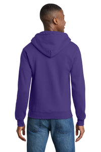Port & Co Core Fleece Full-Zip Hooded Sweatshirt - Purple Back