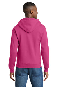 Port & Co Core Fleece Full-Zip Hooded Sweatshirt - Sangria Back
