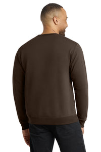 Port & Co Core Fleece Crewneck Sweatshirt - Dark Chocolate Brown Back