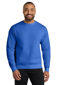 Port & Co Core Fleece Crewneck Sweatshirt - Heather Royal
