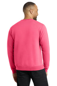 Port & Co Core Fleece Crewneck Sweatshirt - Neon Pink Back