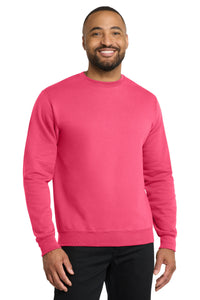Port & Co Core Fleece Crewneck Sweatshirt - Neon Pink