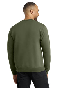 Port & Co Core Fleece Crewneck Sweatshirt - Olive Drab Green Back