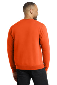 Port & Co Core Fleece Crewneck Sweatshirt - Orange Back