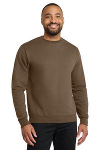 Port & Co Core Fleece Crewneck Sweatshirt - Woodland Brown