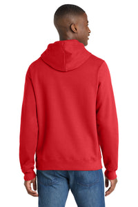 Port & Co Fan Favorite Fleece Pullover Hooded Sweatshirt - Bright Red Back